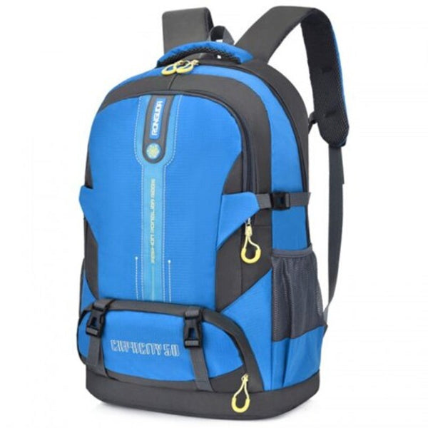 Rld808 Men Outdoor Mountaineering Backpack Travel Bag Large Capacity Durable Ocean Blue