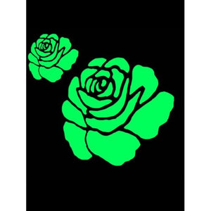 Rose Flower Glow In The Dark Wall Sticker Luminous Green 29210.1Cm