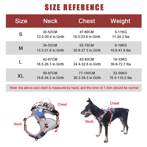 Dog Harness No Pull Outdoor Walking Breathable Reflective Adjustable Small For Medium Large Dogs Pet Supplies