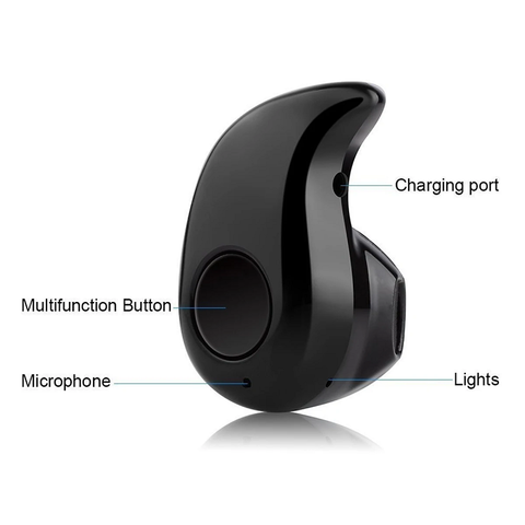 Mini Wireless Earphone Bluetooth Stereo Headset In-Ear Universal Earbud Microphone