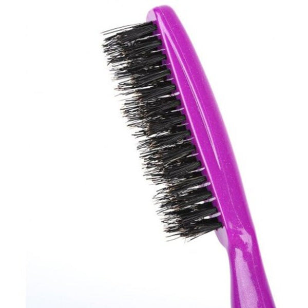 Salon Hairdressing Teasing Back Messy Effect Comb Slim Line Styling Brush Purple
