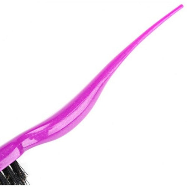 Salon Hairdressing Teasing Back Messy Effect Comb Slim Line Styling Brush Purple