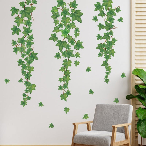 Green Leaf Plant Wall Stickers Home Decor