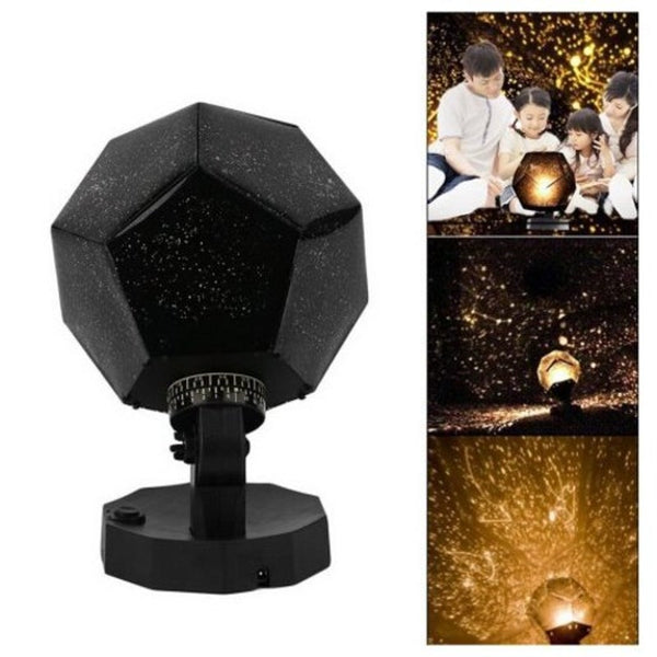 Science Starry Sky Projection Light Sleeping Lamp Diy Glowing Toy Black
