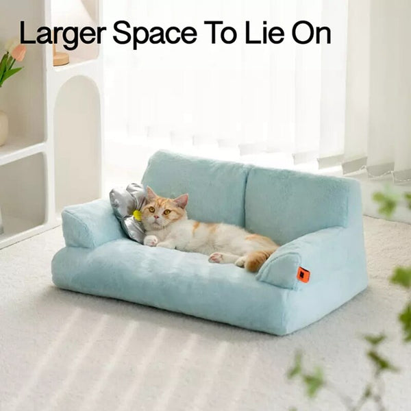 Luxury Fur Winter Pet Cat Nest Sofa Modern Puppy Small Animal Kitten Dog Bed Couch Cushion Bedding Indoor Kennel House Yorkshire