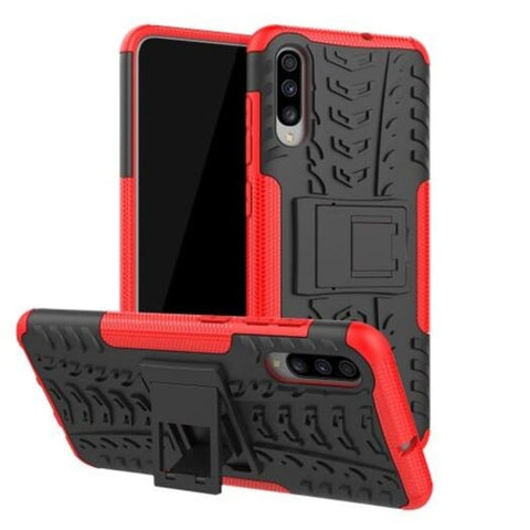 Shockproof Back Cover Armor Hard Silicone Case For Samsung Galaxy A70 Red