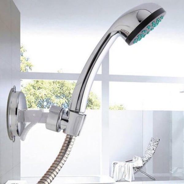 Shower Holder Suction Cup For Bathroom Accessories Universal Adjustable Silver