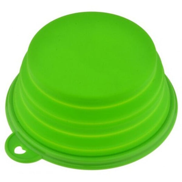 Silicone Bowl Pet Folding Dog Bowls For Food The Drink Green