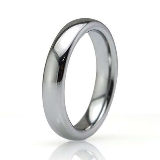 Rings Simple Titanium Steel Cambered Surface Stainless Glaze Silver Us 6