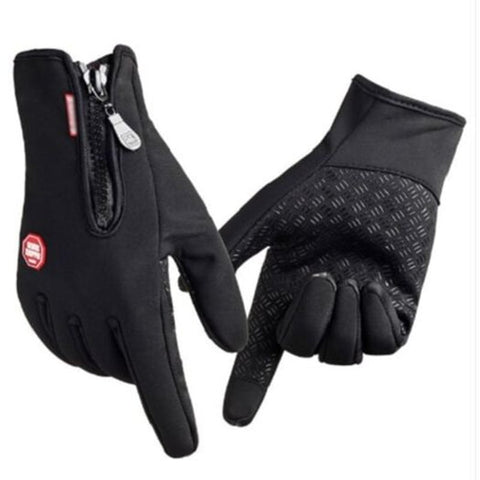 Ski Gloves Snowboard Motorcycle Riding Winter Touch Screen Windstopper Black L