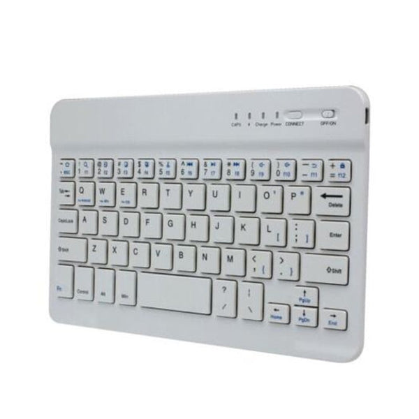 Slim Aluminium Wireless Bluetooth Tablet Keyboard White