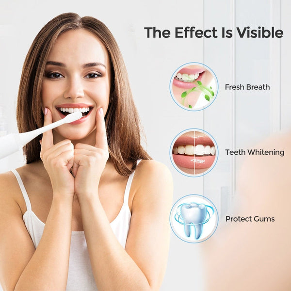 Smart Ultrasonic Electric Toothbrush For Adults Multifunction 6 Mode Sonic Teeth Brushes With Replacement Heads Household