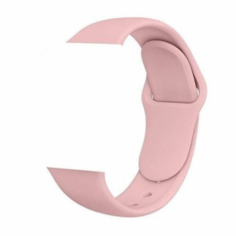 Soft Silicone Breathable Replacement Watch Band For Apple Series 1 / 2 3 4 Pink 42 44Mm