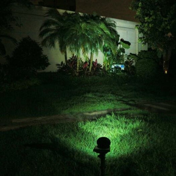 Solar Spotlight Lawn Flood Light Outdoor Waterproof Garden 4 Led Wall Lamp Black 2700K 3000K