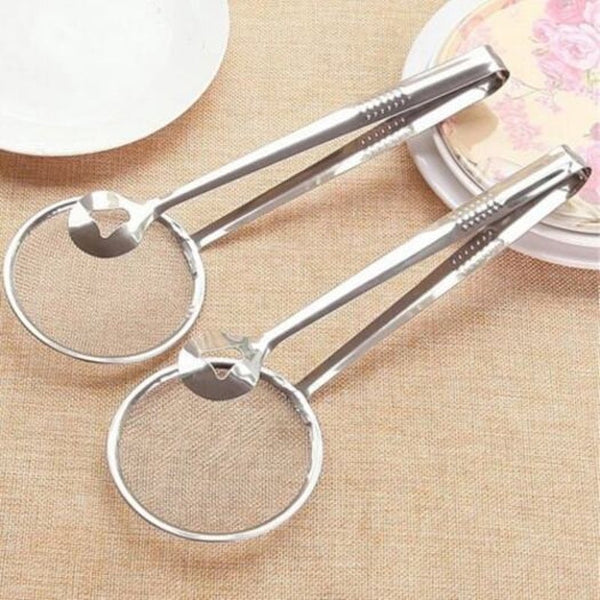 Stainless Steel Fry Mesh Food Strainer Silver