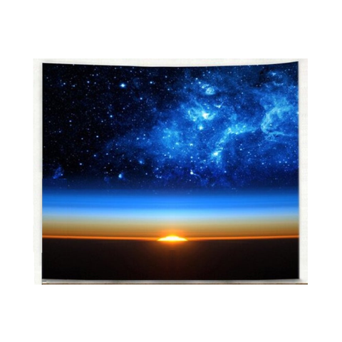 Starry Sky Print Wall Hanging Bedroom Tapestry Blue W59 Inch L59