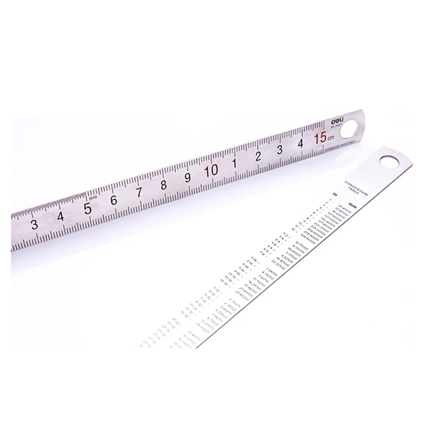 15Cm Stainless Steel Metal Ruler Straight Line Rulers Centimeter Scale