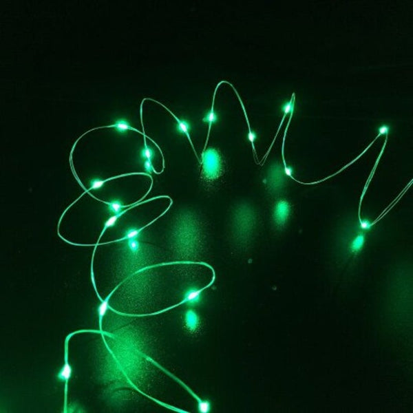 String Lights For Patio Micro 50 Green Leds 5M Fern