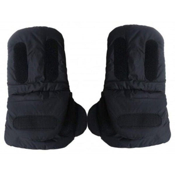 Stroller Hand Muff Extra Thick Winter Waterproof Anti Freeze Gloves For Parents Black