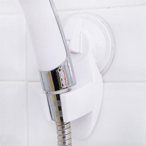 Strong Chuck Bathroom Shower Head Holder Adjustable Bracket Base White 13X4.5Cm