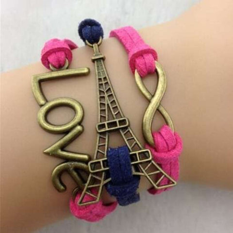 Stylish Love Eight Tower Multielement Bracelet For Women Color Assorted
