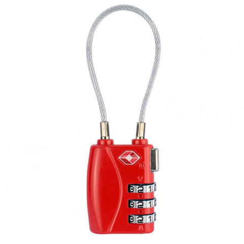Suitcase 3 Digit Password Lock Luggage Anti Theft Tsa Approved Security Red