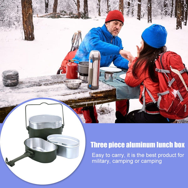 Survival Lunch Cookware Set Outdoor Camping Picnic Box Hiking Travel Small Travelling Easy Carrying Portable Parts