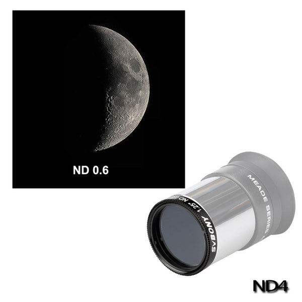 Sv139 1.25 Inch Nd4 Neutral Density Filter For Telescope Eyepiece Reduce Moon Surfaces Overall Brightness
