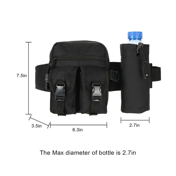 Tactical Molle Bag Waist Fanny Pack Hiking Fishing Hunting Bags Sports Hip Belt Outdoor Travel Military Equipment Gear Black