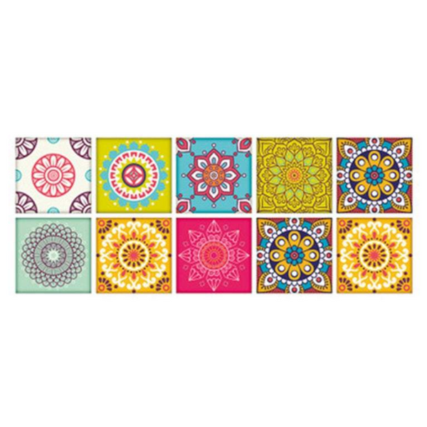Tile Stickers Moroccan Style Wall 10Pcs / Set Self Adhesive Home Dcor 15X15cm