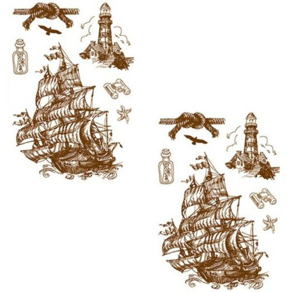 Transparent Stamp Sailing Lighthouse Twilight