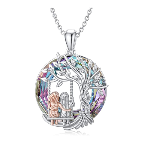 Tree Of Life Sisters On A Swing Necklaces