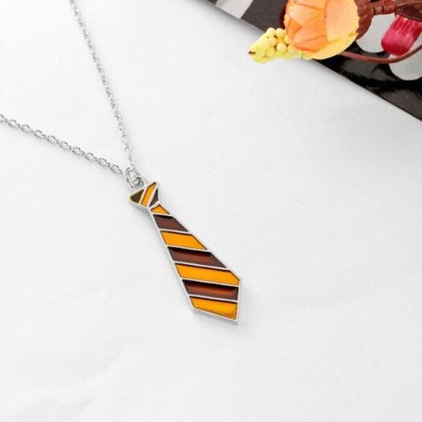 Tie Clips Shape Necklaces For Men Simple Enamel Jewellery