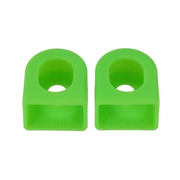 U200blixada 1 Pair Of Bike Crank Arm End Crankset Cover Protective Sleeve Cap Silicone Wear Resistant For Road Mtb Folding Green