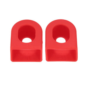 U200blixada 1 Pair Of Bike Crank Arm End Crankset Cover Protective Sleeve Cap Silicone Wear Resistant For Road Mtb Folding Red