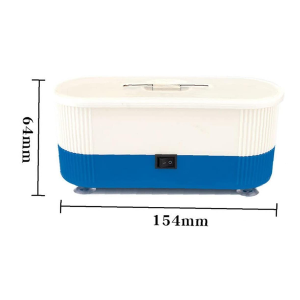 Ultrasonic Cleaner Jewelry Cleaning Machine For Denture Eye Glasses Coins Silver Blue