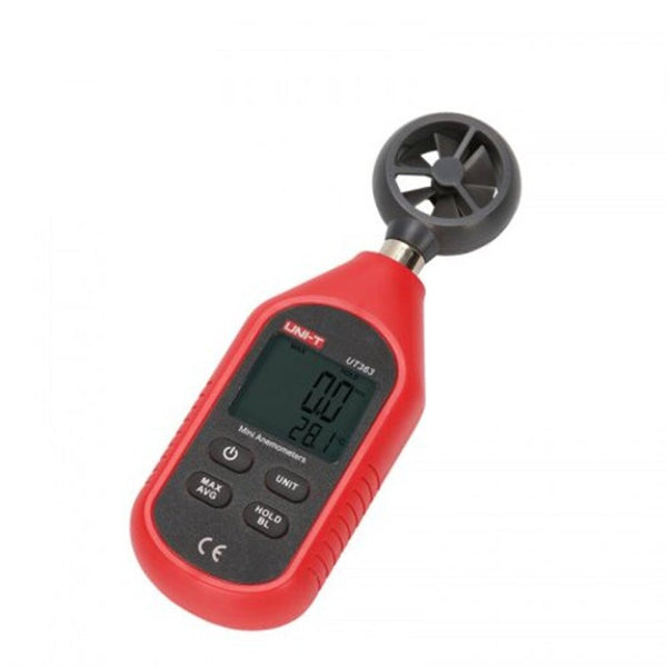 Ut363 Handheld Anemometer Wind Speed Measurement Temperature Tester Lcd Display Air Flow Meter