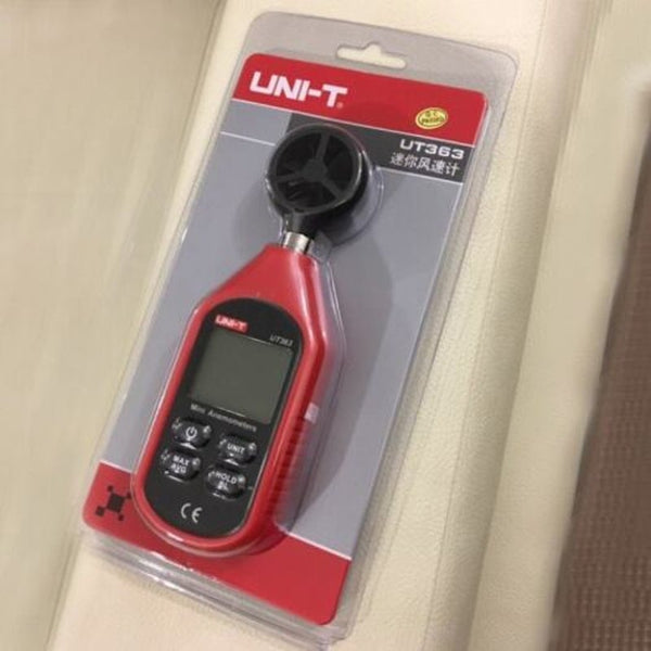 Ut363 Handheld Anemometer Wind Speed Measurement Temperature Tester Lcd Display Air Flow Meter