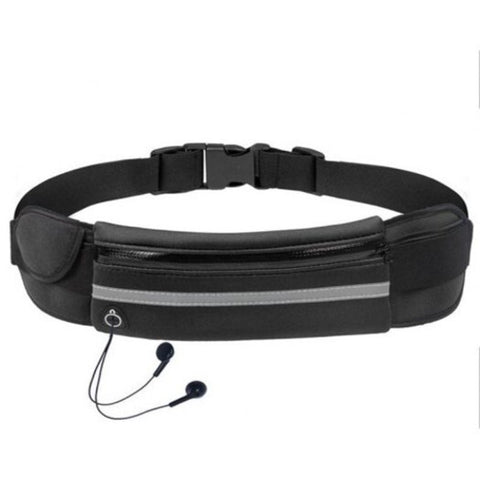 Unisex Running Fits Mobile Phone Holder Jogging Sports Waist Bag Black