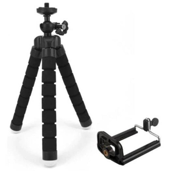 Universal Compact Tripod Stand For Smartphone / Digital Camera Black