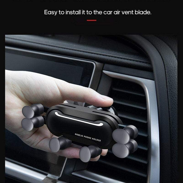 Car Chargers Universal Mobile Phone Holder Gravity Bracket Stand Air Vent Mount Smartphone Black