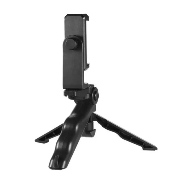 Universal Mini Phone Tripod Stand Handheld Grip Stabilizer With Adjustable Smartphone Clip Holder Bracket For Iphone 7 Plus 6 6S Samsung Galaxy S7 S6 Black