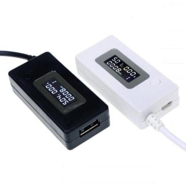 Usb Ammeter Voltmeter Charging Capacity Tester Detector White