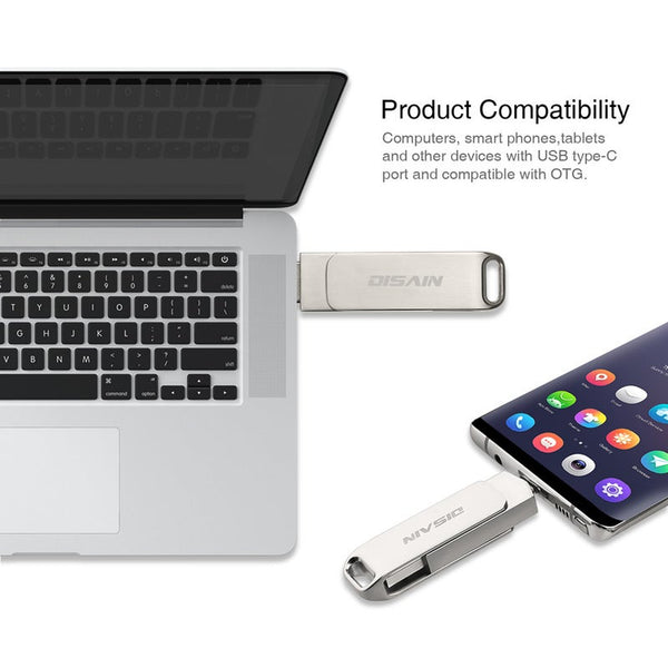 Usb C Dual Flash Drive Usb3.1 Type High Speed Thumb Memory Stick Compatible With Samsung Galaxy Android