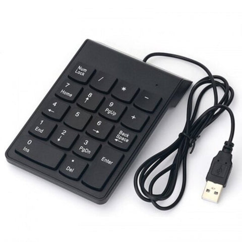 Usb Cable Numeric Keypad For Laptop / Pc Notebook Computer Black