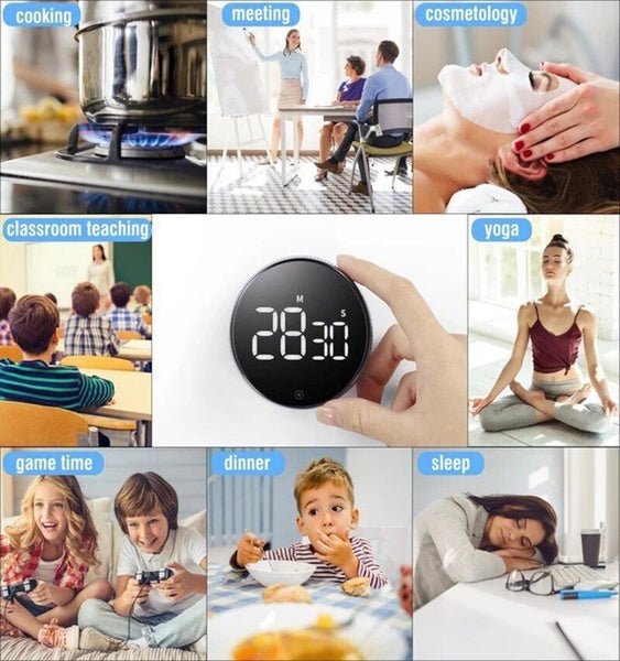 Digital Magnetic Smart Timer Productivity Stopwatch Home Office