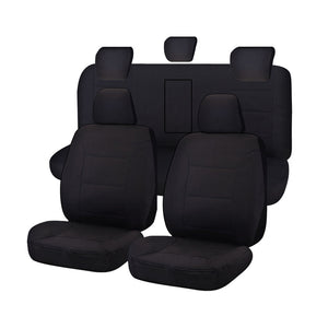 Seat Covers For Isuzu D-Max 06/2012 06/2020 Dual Cab Chassis Utility Fr Black Challenger