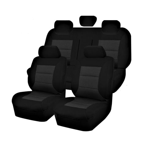 Seat Covers For Isuzu D-Max 06/2012 06/2020 On Dual Cab Chassis Utility Fr Black Premium