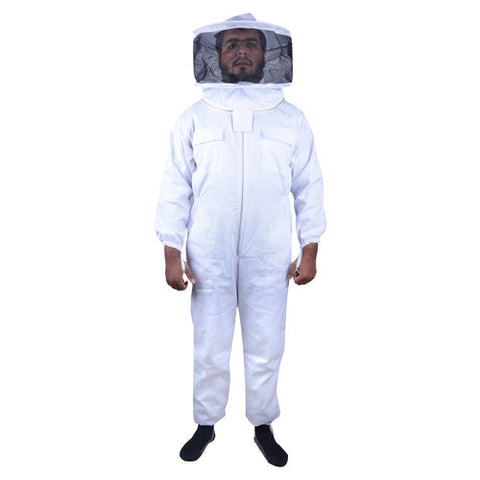 Beekeeping Full Suit Standard Cotton With Round Head Veil Xl