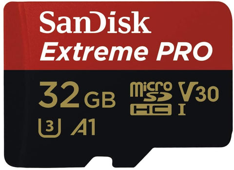 Sandisk 32Gb Extreme Pro Microsdhc Sqxcg V30 U3 C10 A1 Uhs-1 100Mb/S R 90Mb/S W 4X6 Sd Adaptor Android Smartphone Action Camera Drones